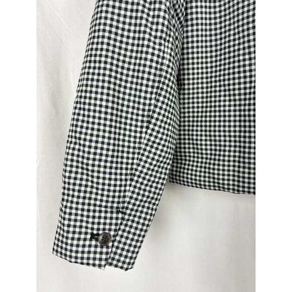 J. Crew Quilted Lady Shirt Jacket PrimaLoft Warm Black/White Gingham Size L - Picture 5 of 11